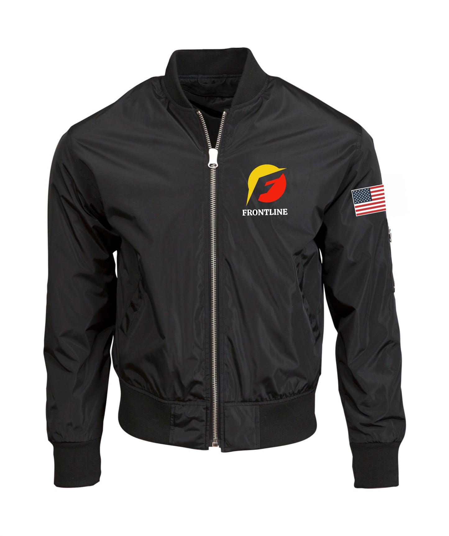 Frontline Embroidered Unisex Bomber Jacket