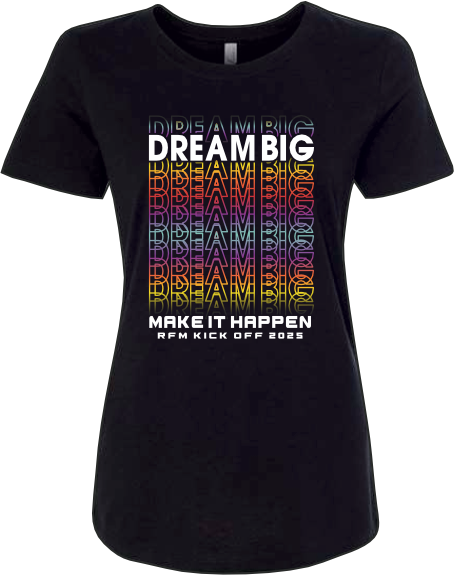 New! Dream Big Women's 100% cotton Tee