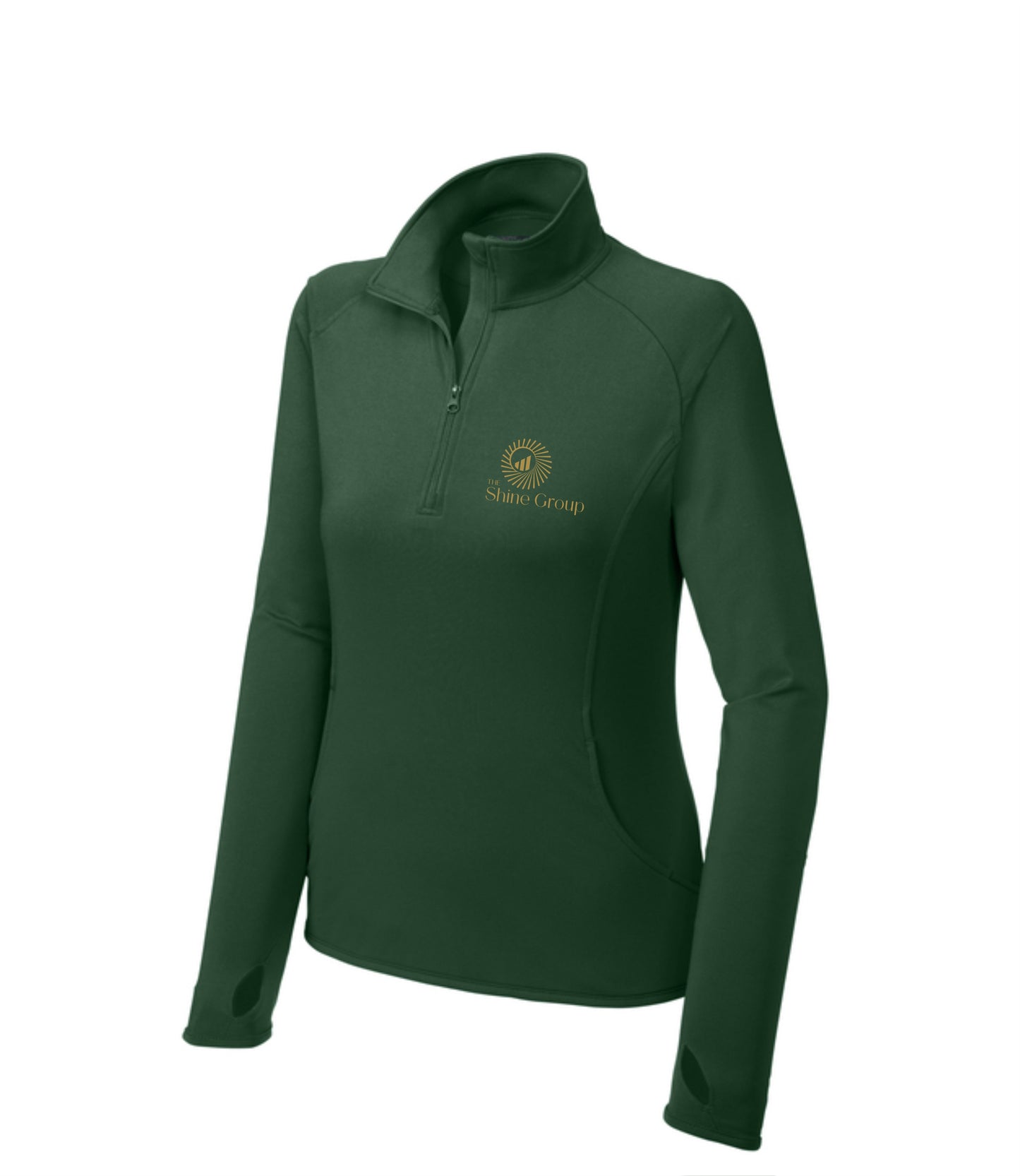 Shine Group Women's Sport-Wick Stretch 1/2 Zip Embroidered Pullover
