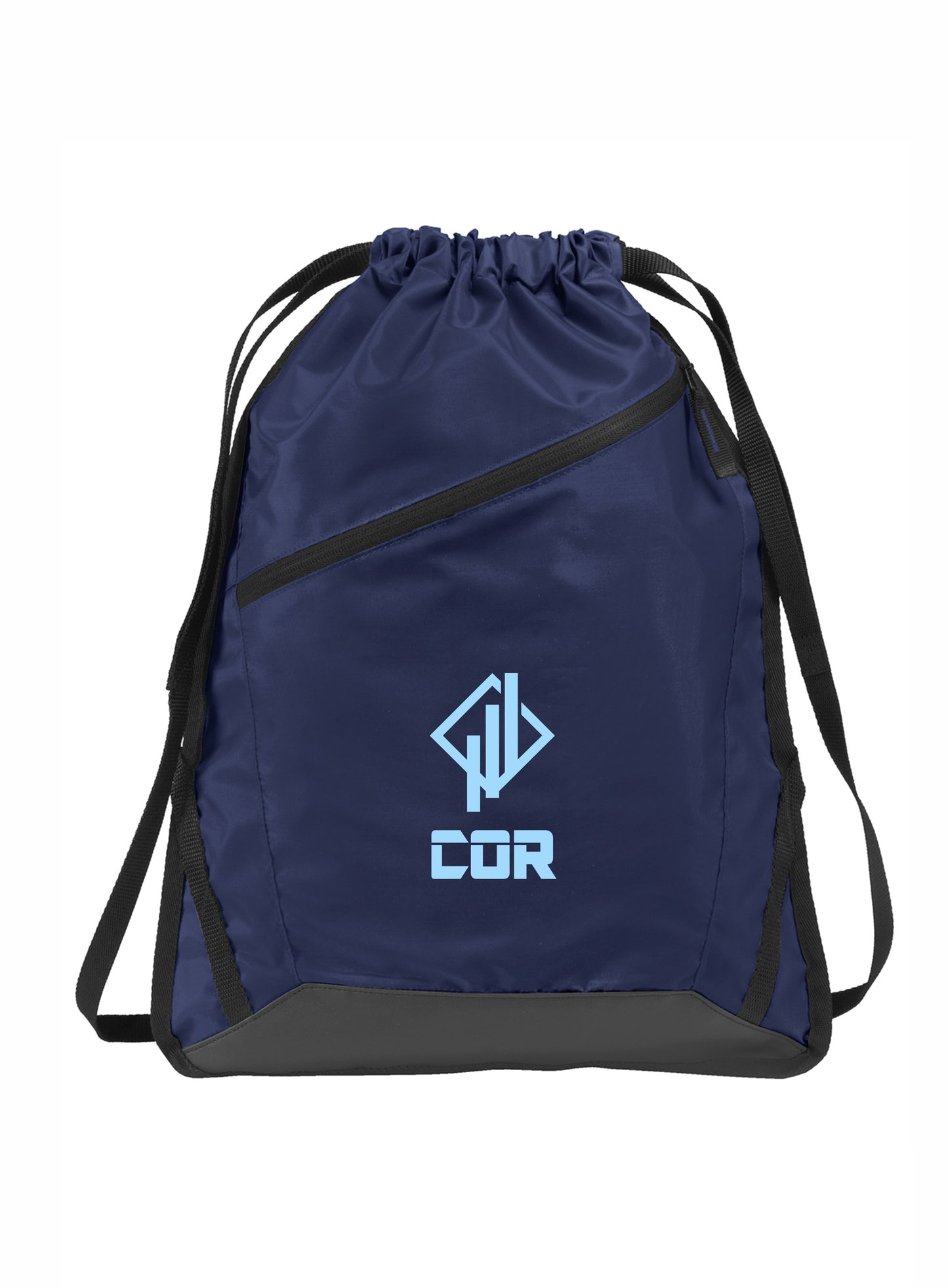COR Drawstring Zip Printed Backpack