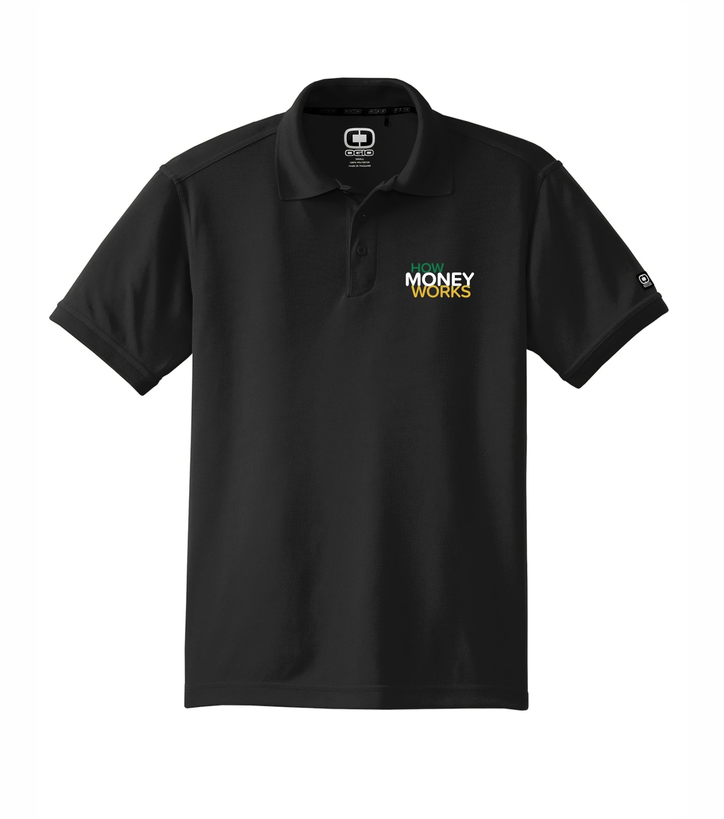 NEW How Money Works Men's Ogio Premium Embroidered Polo