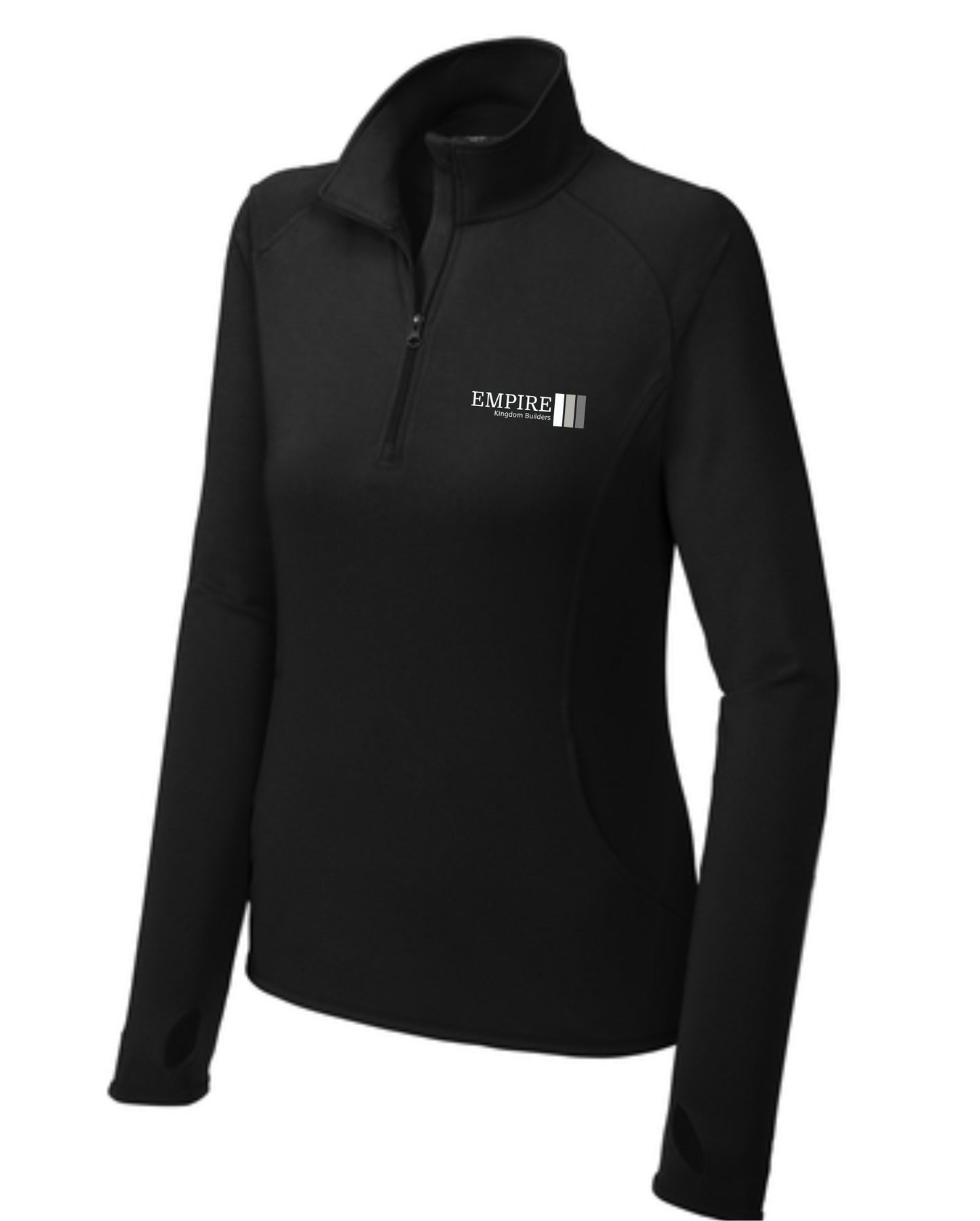 Empire KB Women's Sport-Wick Stretch 1/2 Zip Embroidered Pullover