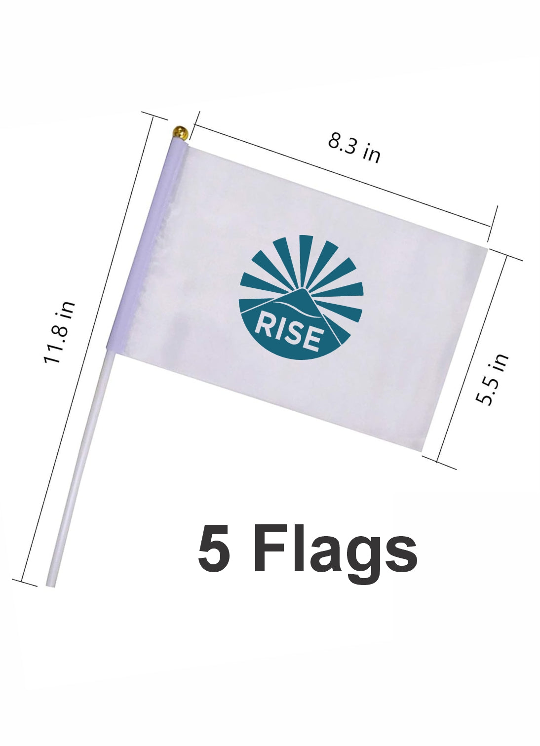 Team Rise 5 Printed Flags