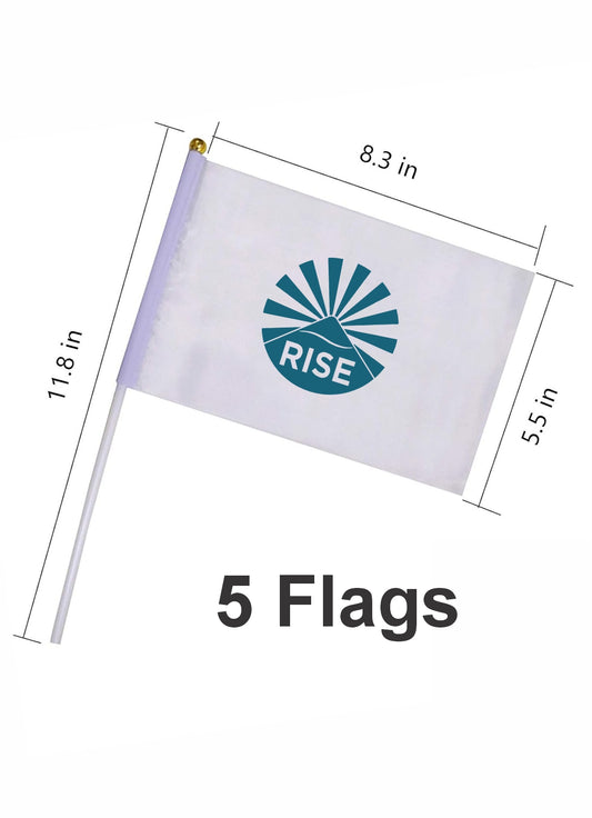 Team Rise 5 Printed Flags