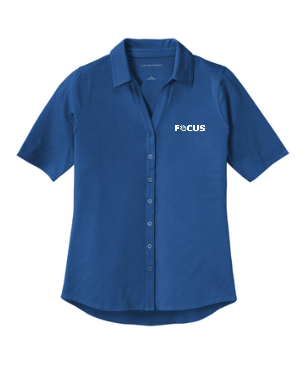 Focus Ladies City Stretch Button Down