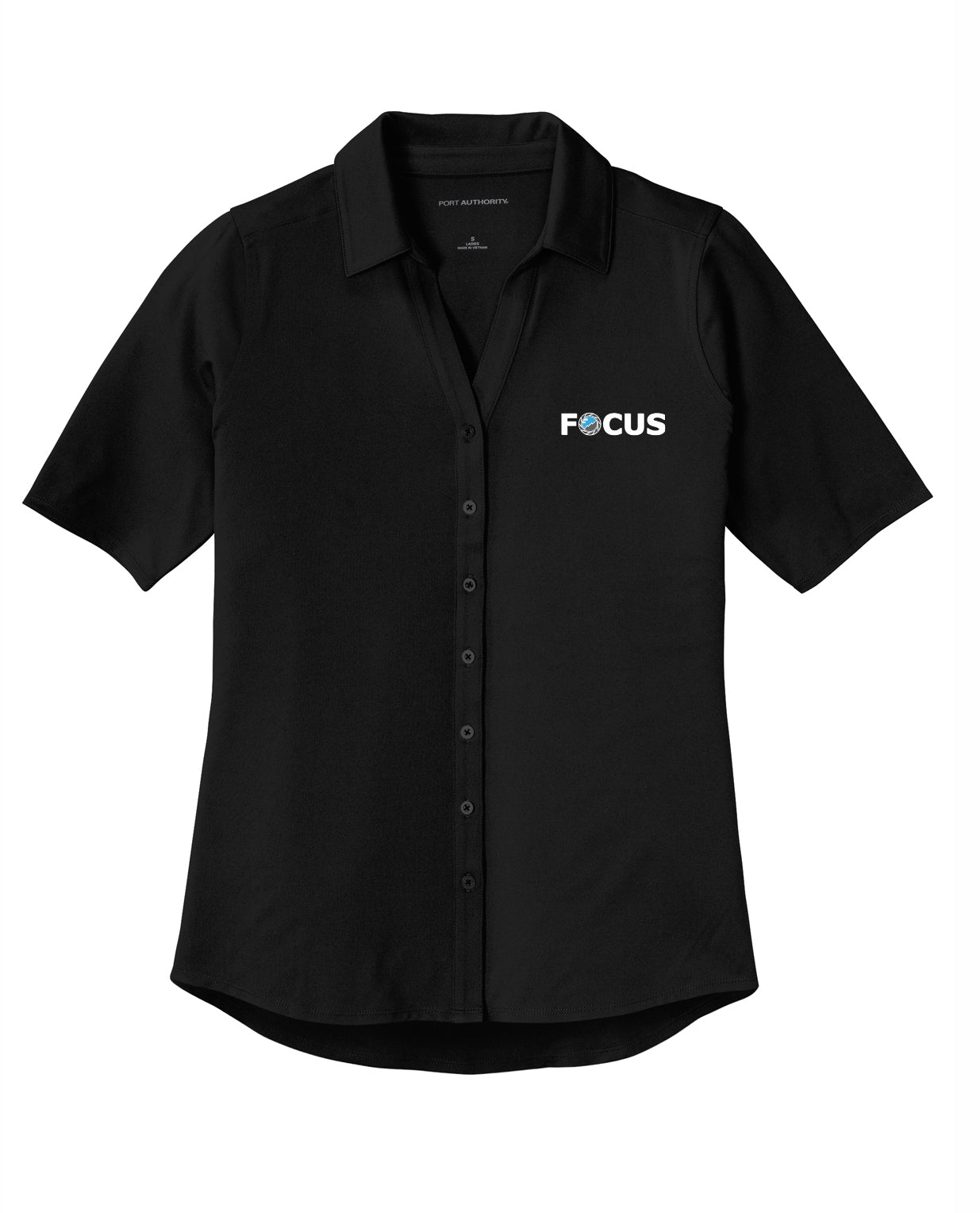 Focus Ladies City Stretch Button Down