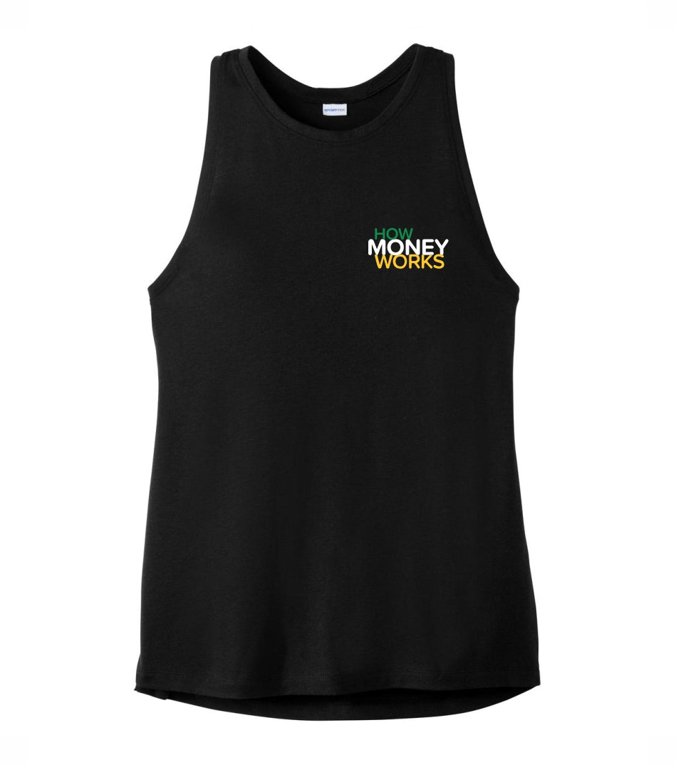 'How Money Works' Sport-Tek® Women's PosiCharge® Tri-Blend Wicking Tank