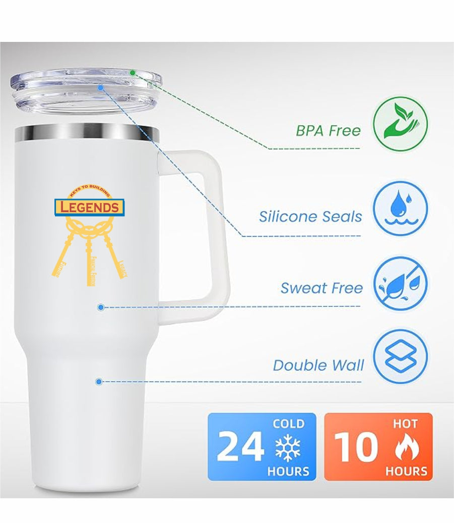 Team Legends 40 oz Tumbler With Handle Insulated Tumbler