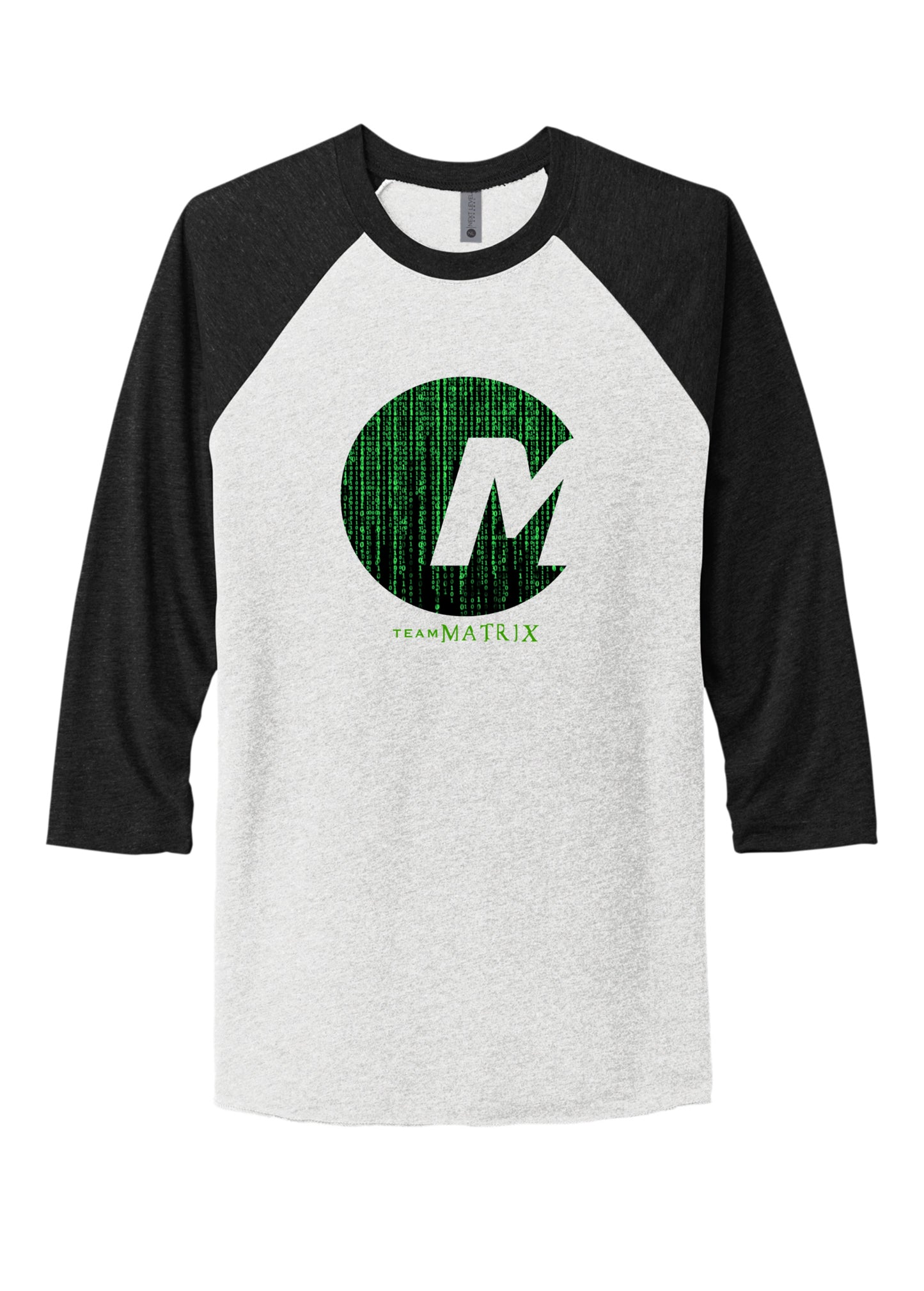 Matrix Circle Unisex Tri-Blend 3/4-Sleeve Raglan Tee