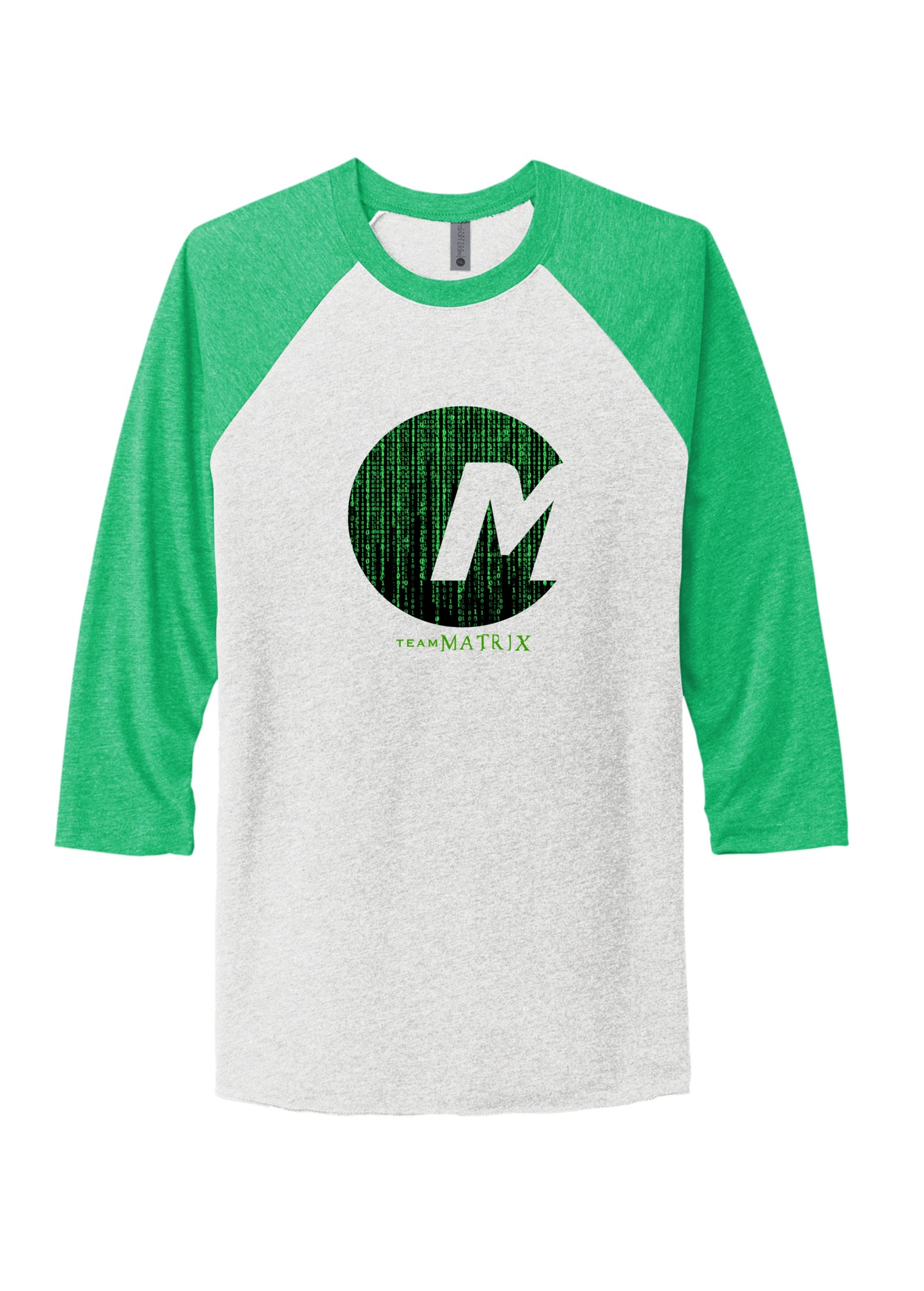 Matrix Circle Unisex Tri-Blend 3/4-Sleeve Raglan Tee