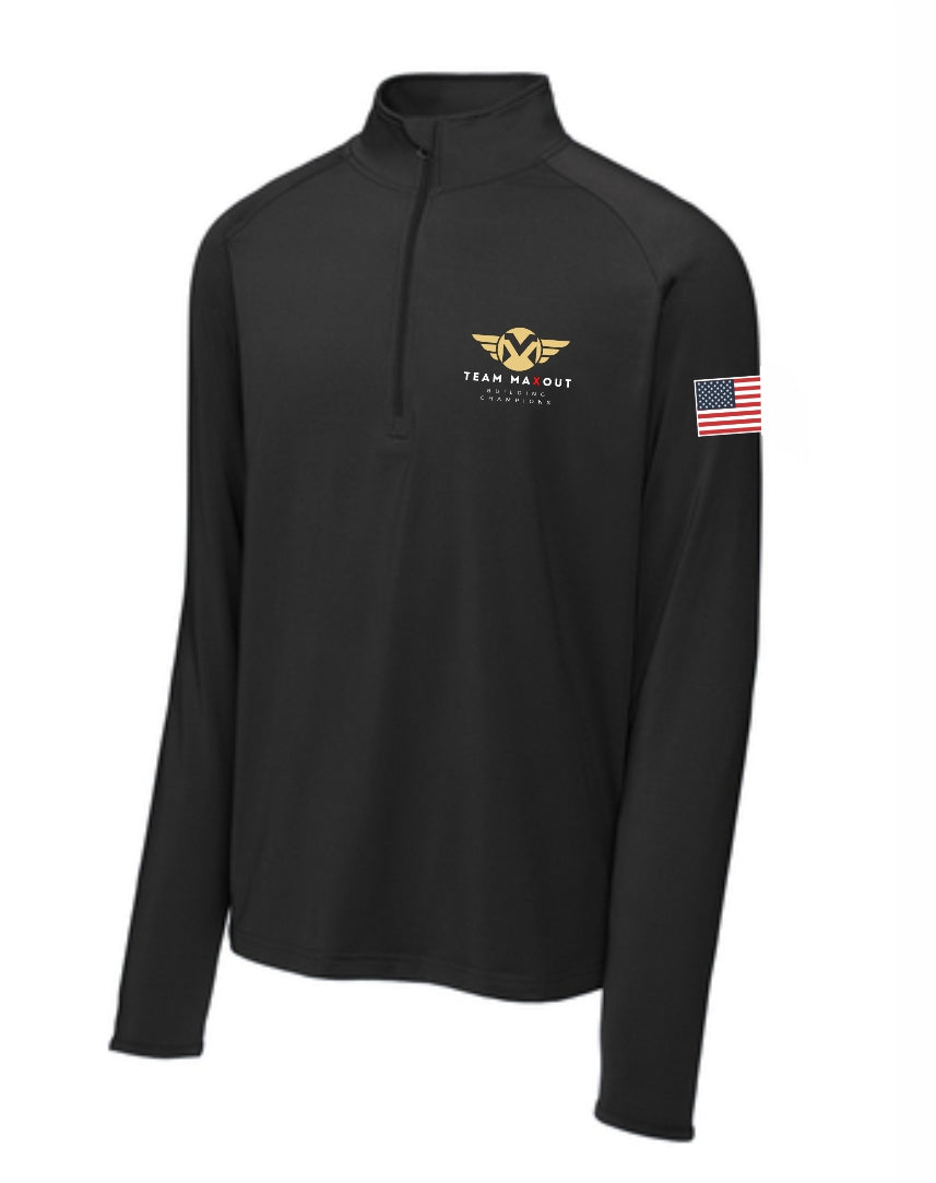 MAXOUT Sport-Wick Stretch 1/2-Zip Embroidered Pullover