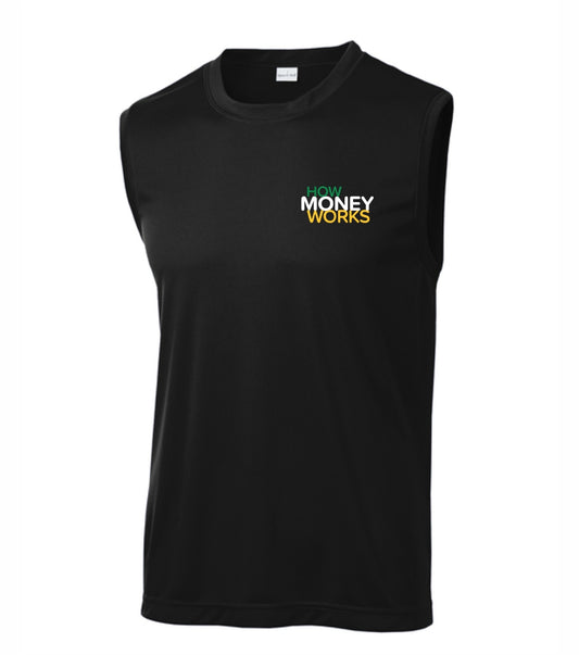 'How Money Works' Sport-Tek® Sleeveless PosiCharge® Competitor™ Men's Tee