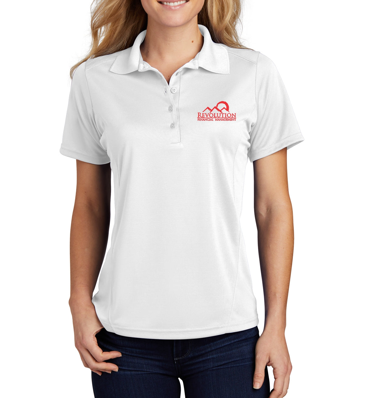 Ladies Revolution Performance Embroidered Polo