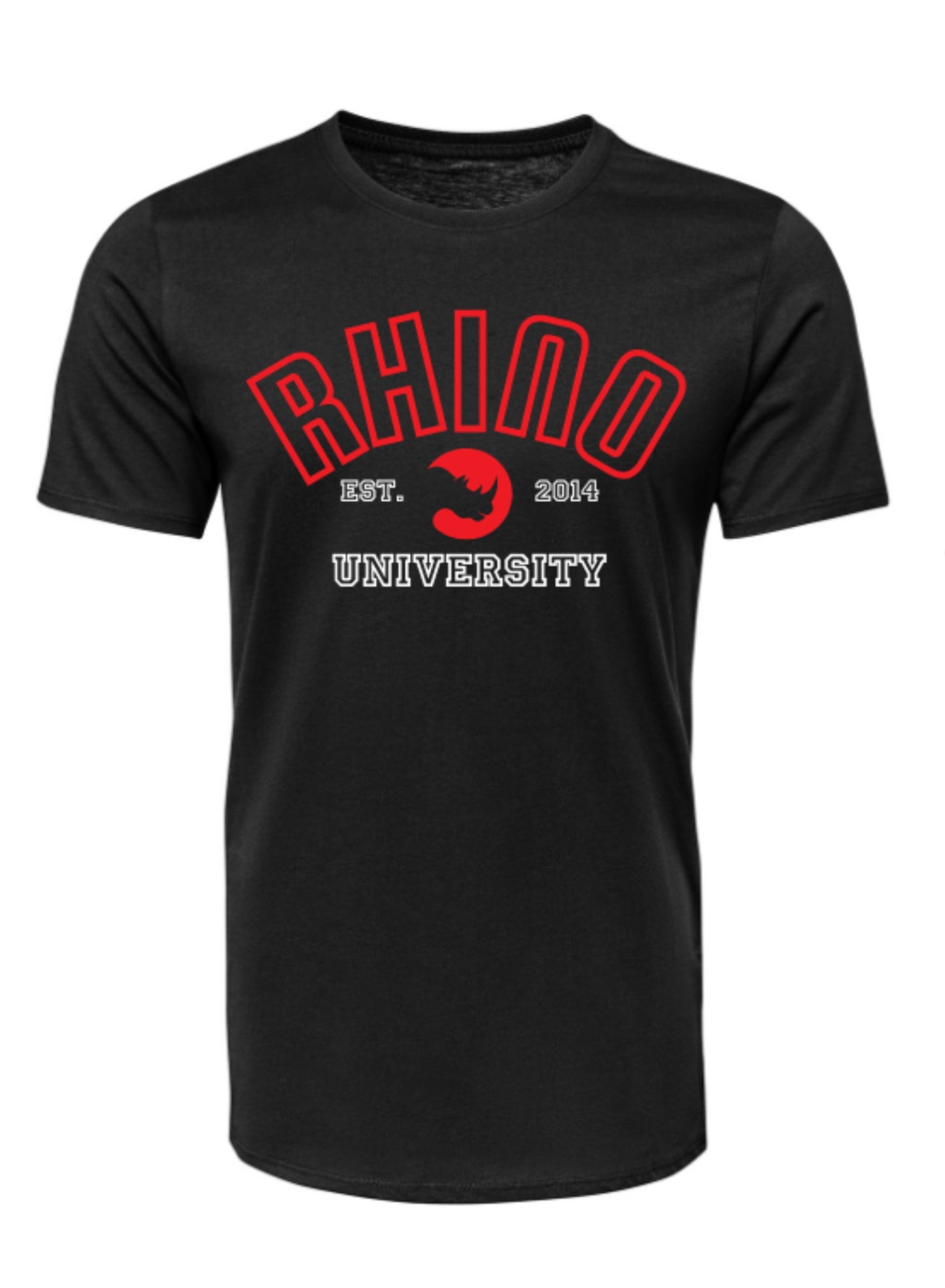 Rhino University Unisex CVC Text Tee