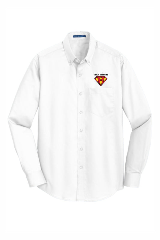 Men's Heroes Embroidered Button Down