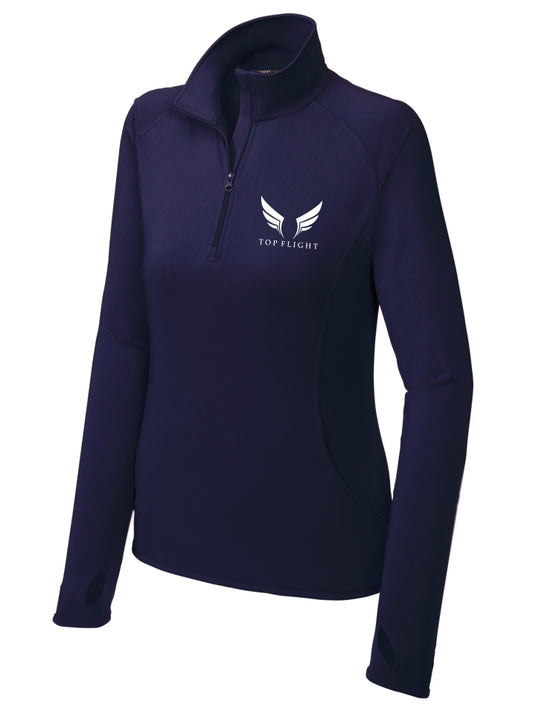 Top Flight Women's Sport-Wick Stretch 1/2 Zip Embroidered Pullover