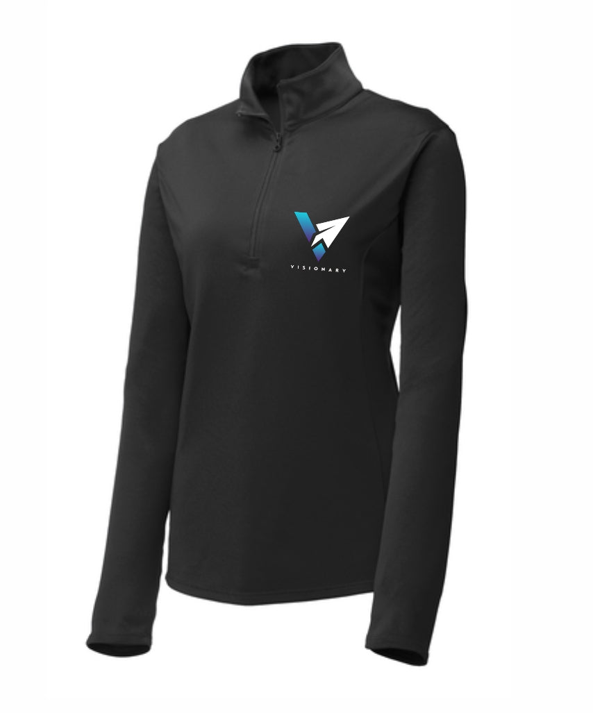 Ladies Visionary Stretch 1/2-Zip Embroidered Pullover