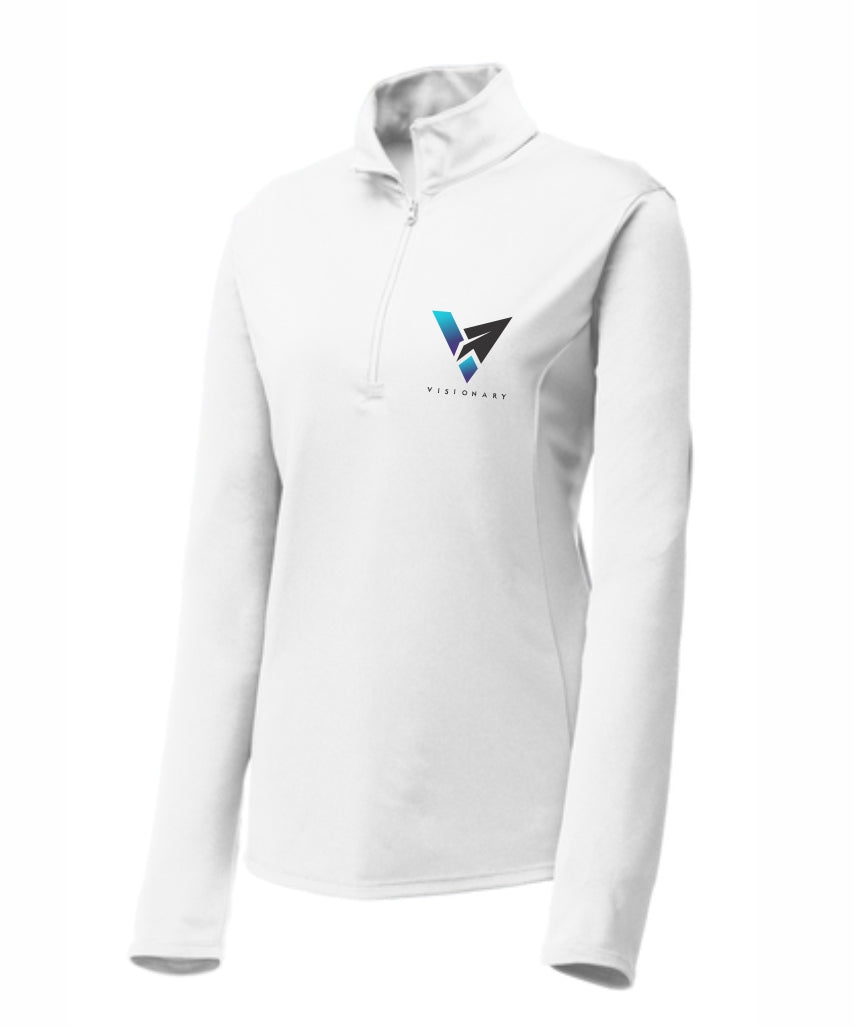 Ladies Visionary Stretch 1/2-Zip Embroidered Pullover