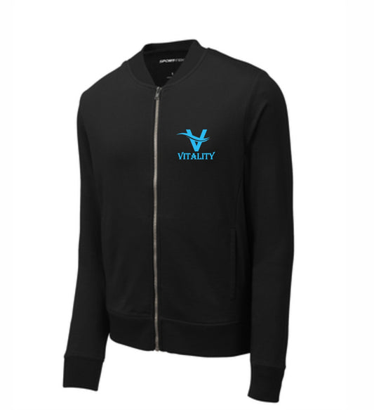 Vitality Lightweight French Terry Embroidered Bomber