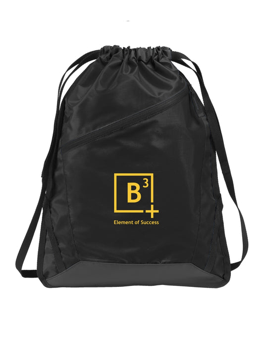 B3 Drawstring Zip Printed Backpack