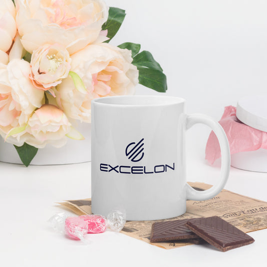 Excelon White glossy mug