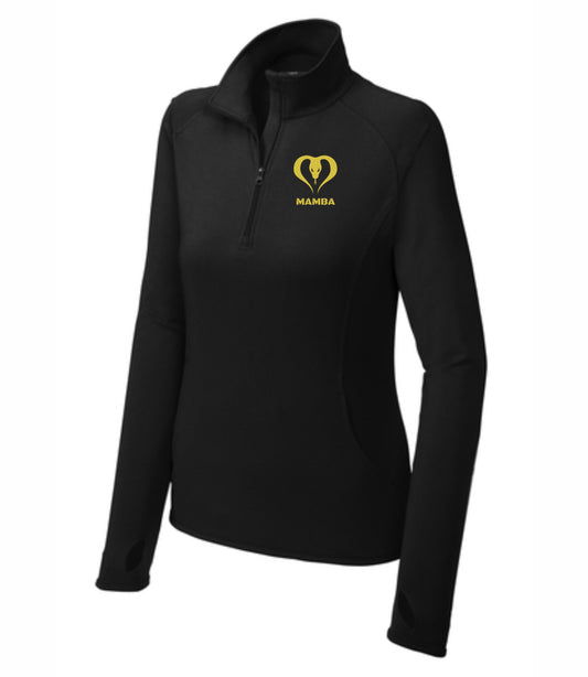 Ladies Mamba Stretch 1/2-Zip Embroidered Pullover