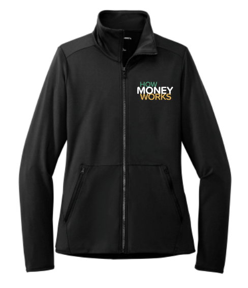 Ladies 'How Money Works' Stretch Fleece Full Zip