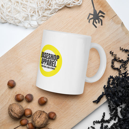 Baseshop Apparel White glossy mug